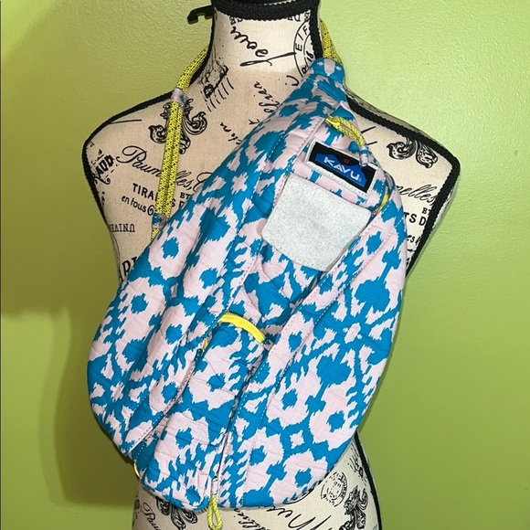 🆕 Mini KAVU Blue and White Rope Bag - Picture 1 of 7